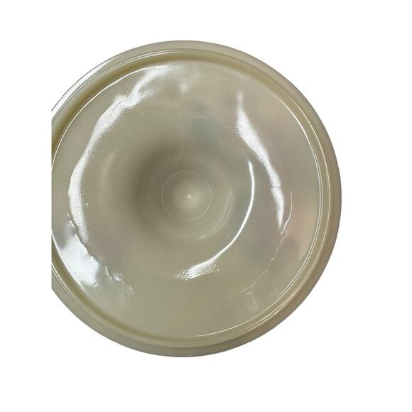 Vintage Fire King Ivory Apple Glass Lid 8 1/4 Inches For Casserole Dish - Picture 9 of 10